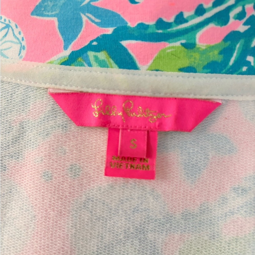 Lilly Pulitzer Pink and Blue Tropical Coverup - Picture 6 of 6